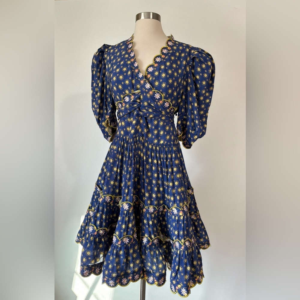Celia B by Anthropologie Andromeda Dress in Blue Size Large
